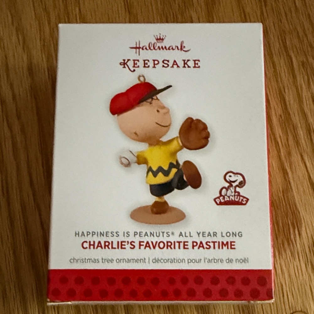Hallmark Keepsake Charlie Brown Ornament with Red and Yellow New